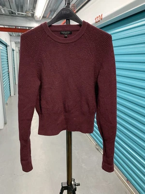 Banana Republic Women’s Burgundy Sweater 100% Merino Wool SZ XS Heavyweight #5 - Image 1 of 4