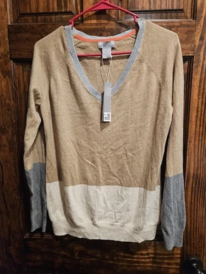 Camisa Suéter Blusa Jcp Nueva con Etiquetas Mezcla Cachemira Talla Grande Bloque de Color Foto 1 de 3