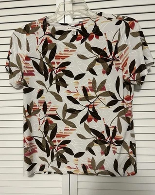 Top de mujer Jennifer Moore marrón/negro manga corta talla pequeña grande Foto 1 de 4