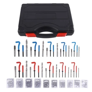 Kit de reparación de roscas SAE y kit de reparación de helicoil métrico con inserciones de brocas HSS - Imagen 1 de 17