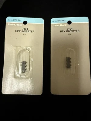 Vintage Radio Shack 7404 Hex Inverter TTL set of two - Image 1 of 2