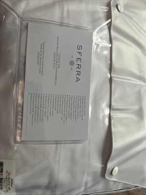 Sábana Ajustable Sferra Celeste 3990 Larga Grapa Algodón Percal CAL KING Blanca Foto 1 de 4