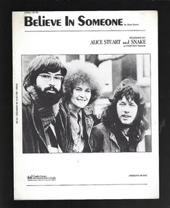Partituras de colección de Alice Stuart & Snake Believe in Someone 1973 Fantasy Recor - Imagen 1 de 1