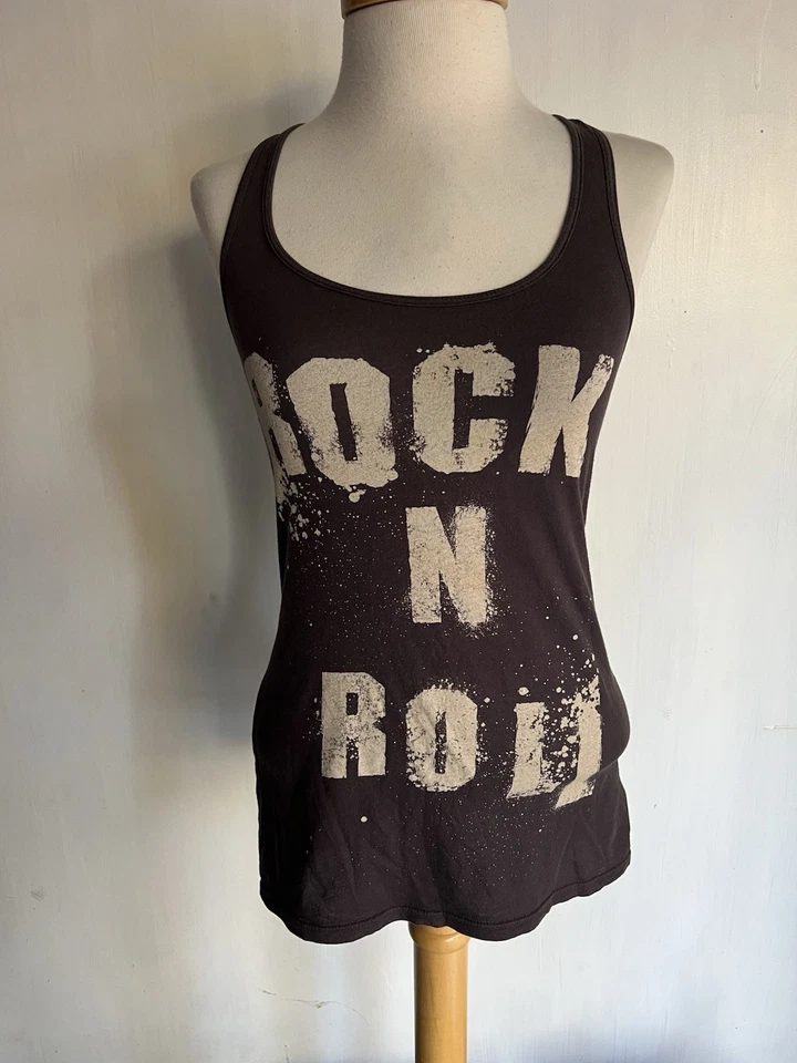 ROCK N' ROLL Official Women's I LOVE H81 Racerback Tank Top Shirt Size Small - Image 1 of 4