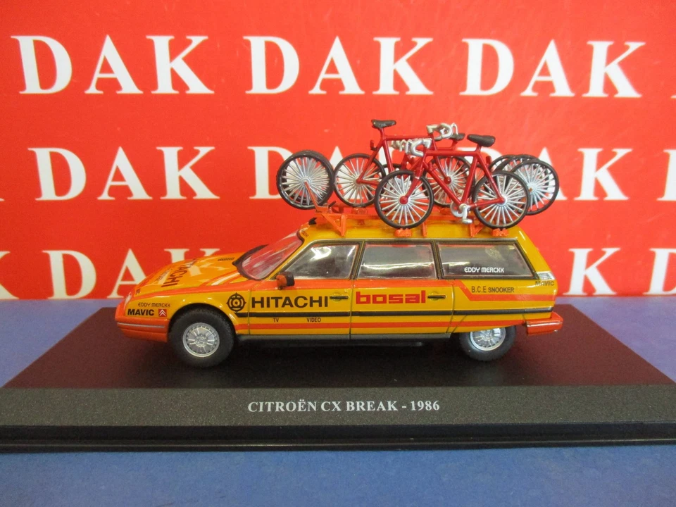 Die cast 1/43 Modellino Auto Citroen CX Break Hitachi Eddy Merckx 1986 - Immagine 1 di 4