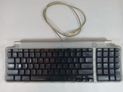 Vintage Apple USB Keyboard Bondi Blue / Teal iMac iBook Power Mac G3 G4 G5 M2452 - Image 1 of 4