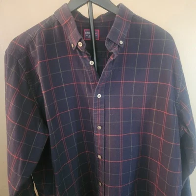 UNTUCKit Flannel Shirt Mens XL  Blue Plaid Button Up Preppy Office - Image 1 of 4