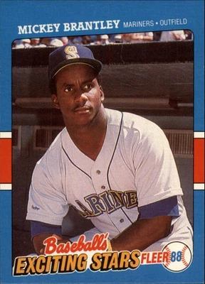 1988 Fleer Exciting Stars Baseball Card #5 Mickey Brantley  - Image 1 of 2