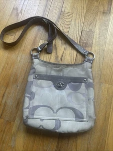 Coach Penelope F17479 Signature Optic Crossbody Bag – Purple/Brown – EUC - Picture 1 of 21