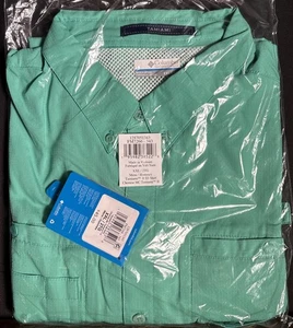 Chemise homme Columbia Tamiami II manches courtes taille XXL vert sarcelle Omni-Wick Tech - Photo 1/5