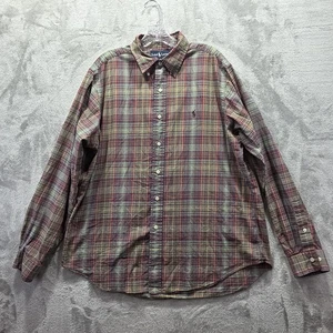 Ralph Lauren Shirt Mens Large Multicolor Plaid Classic Fit Button Down Pony Logo - Picture 1 of 8