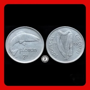 Irlanda 1935 | Irlandese 2s | Fiorino Irlandese | Salmone | KM.7 | EF/UNC - Foto 1 di 2