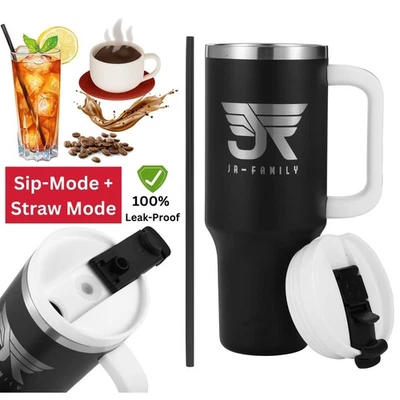 Vaso de 40 oz de acero inoxidable con aislamiento al vacío con tapa y pajita de regalo Foto 1 de 4