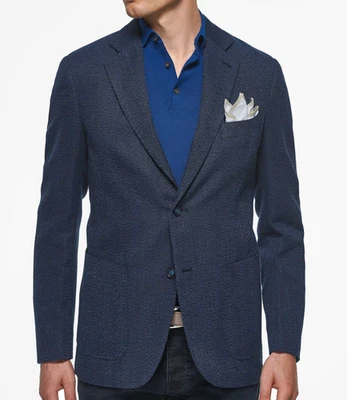 Gutteridge Men's Herringbone Cotton Linen Blazer IT Sz 50 US Size 38-40 NWT - Image 1 of 4