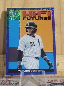 2022 Bowman Chrome Hi-Fi Futures Yoelqui Cespedes Blue Mojo Refractor /150 - Picture 1 of 3