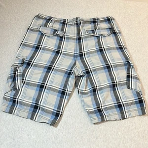 Helix Shorts Men Sz 40X12 Blue White Cargo Pockets Stripe Skater Grunge Rocker - Bild 1 von 15