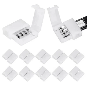 50Packs 4-Pin RGB LED Light Strip Connectors 10mm LED Strip Gapless9310 - Picture 1 of 7
