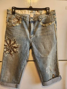 Alberto Makali Edelstein Capri/Crop Jeans mit Schnürsäumen - 8 - Bild 1 von 4