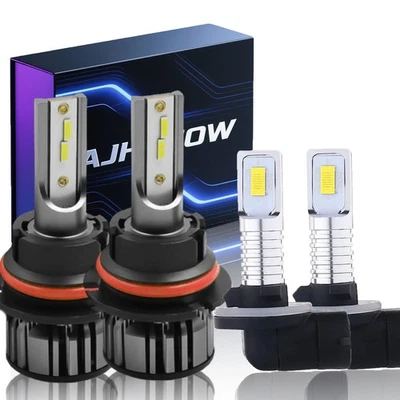 Kit de 4 bombillas LED de haz alto/bajo + luz antiniebla 6500K para Ford Escort 1998-2003 Foto 1 de 4