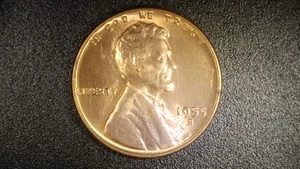 1955 S Lincoln Wheat Cent BIE Die Break Error - US Mint Error - Picture 1 of 4