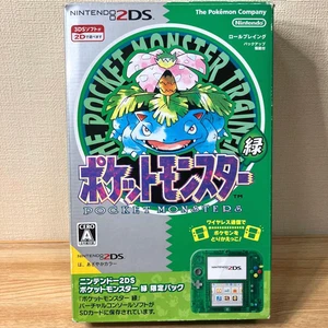 Nintendo 2DS Pokemon Clear Green Limited Pack Console Tested w/ Box Rank:A - Picture 1 of 13