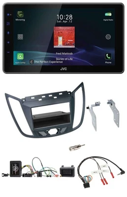 JVC DAB Lenkrad Bluetooth USB Autoradio für Ford C-Max Kuga dunkelgrau - Bild 1 von 4