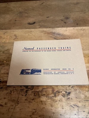 1948 Named Passenger Trains Railroads of US Canada & Mexico 38 Pages - Image 1 of 4