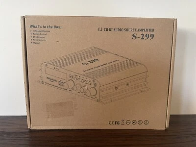 Facmogu S-299 Black Remote Control Mini 4.1 Ch Bluetooth Audio Source Amplifier - Image 1 of 4