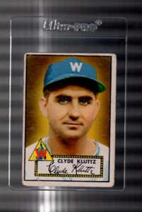 1952 Topps Clyde Klutz Washington Senators #132 🚀⚾️ GVG - Imagen 1 de 2