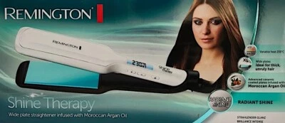 Remington S8550 Hair Straightener Wide Plate Shine Therapy Straightner 110mm New