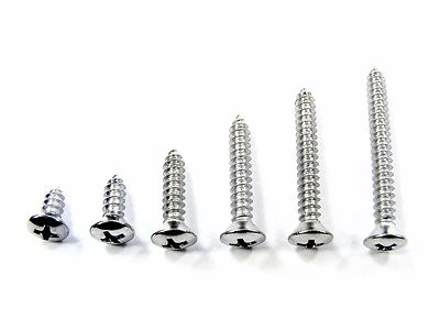 CHRYSLER Interior Screws- #8 x 3/8" to 1-1/2" Long Oval Head- 150pcs (25ea) #345 - Image 1 of 4
