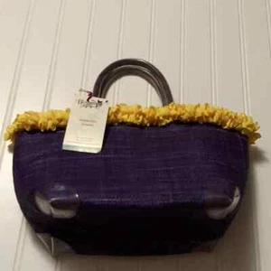 New with tags, Blooming Boutique Floral Woven Tote Straw Purse Handbag - Picture 1 of 7