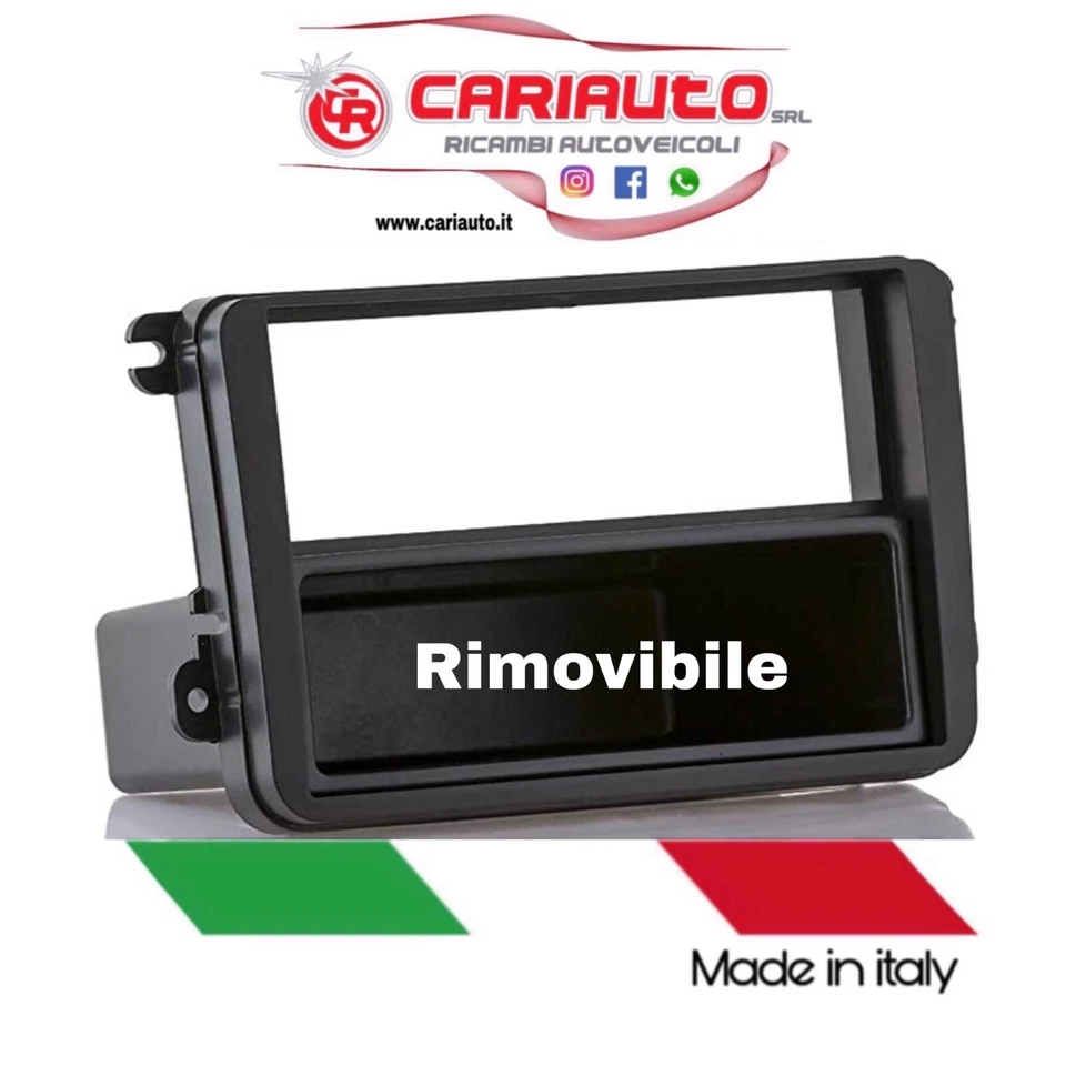 Mascherina Radio Golf 5, Turan Adattatore Stereo Nero 2 ISO Con Cassettino - Imagen 1 de 1