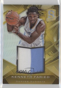 2013-14 Panini Spectra Materials Gold /10 Kenneth Faried #3