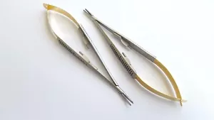 TC Castroviejo Porta Aghi 5,5" Dritto e Curvo Odontoiatria Chirurgia Veterinaria - Foto 1 di 3
