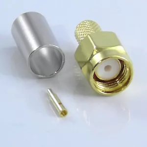 10 X SMA Male Crimp Plug for RG58, Normal Polarity, NP, 10pcs, 10x - Picture 1 of 3