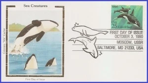 USA5 #2508 U/A COLORANO SILK FDC   Killer Whales - Picture 1 of 1