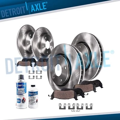 Front Rear Disc Rotors Brake Pads Kit for 2009 - 2013 Honda Pilot Acura MDX ZDX - Image 1 of 4