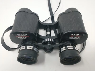 Tasco Model 307 Binoculars 8x30 Black Fully Coated Optics Light Weight Vintage  - Image 1 of 4