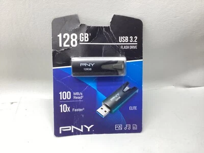 PNY P-FD128ELT-GE 128GB Elite USB 3.2 Flash Drive  100MB Brand New - Image 1 of 2