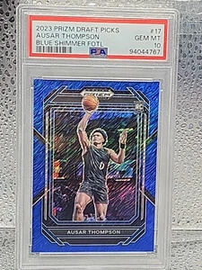 Ausar Thompson 2023 Prizm Draft Picks Rookie RC Blue Shimmer /19 PSA 10 SSP - Picture 1 of 2