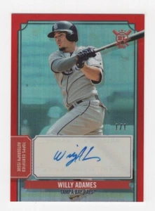 Topps Big League 2019 béisbol lámina roja 1/1 autógrafo Willy Adames Rays - Imagen 1 de 2