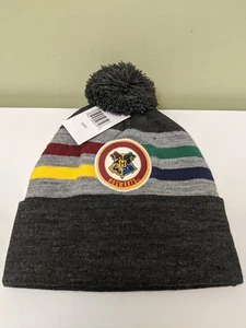 Harry Potter Hogwarts Knit Cuff Youth Kids Beanie Hat Cap With Gloves Set Gray - Picture 1 of 8