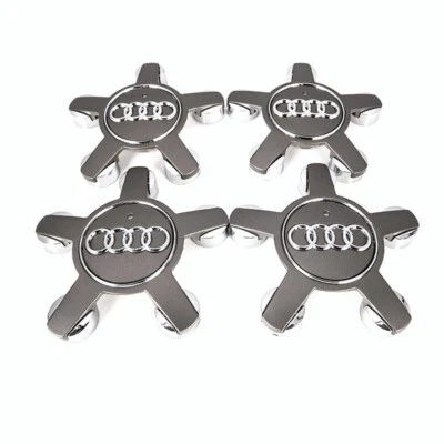 Fit Audi Center Cap Hubcap Q5 4F0601165N A3 A4 A5 A6 A7 A8 S5 R8 TT Wheel 07-17 - Image 1 of 4