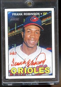 Topps Heritage Frank Robinson 2016 tarjeta tinta roja automática #32/67 - Imagen 1 de 1