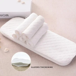 Pañales reutilizables para bebé pañales ecológicos lavables insertos pañales de tela de algodón - Imagen 1 de 8