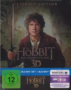 Der Hobbit Eine Unerwartete Reise 3D Blu Ray Steelbook Extended Edition, NEU OVP - Bild 1 von 1