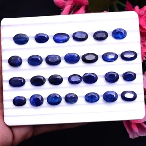 27 Pcs Natural Kyanite 9.38mm-11.30mm Top Quality Oval Faceted Cut Gemstones Lot - Picture 1 of 9