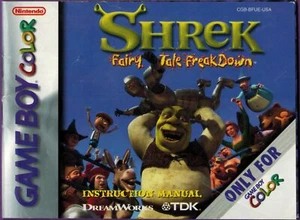 Shrek: Fairy Tale FreakDown (Nintendo Game Boy Color, 2001) Booklet ONLY - Picture 1 of 2