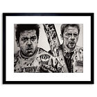 Shaun Of The Dead Simon Pegg Nick Frost W.Maguire Framed Wall Art Print 9X7 In